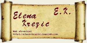 Elena Krezić vizit kartica